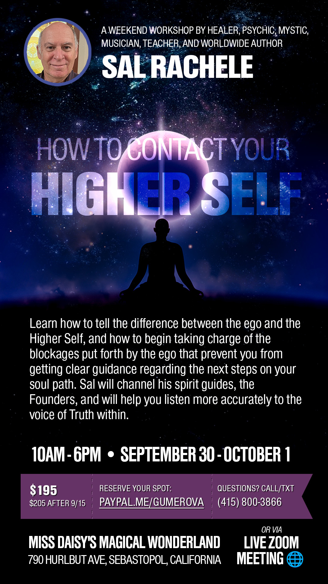 Sal Rachele How to contact your Higher Self event